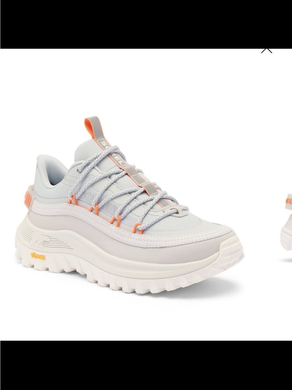 NWB Sorel women’s callsign horizon low GTX round toe white&orange sneaker size11